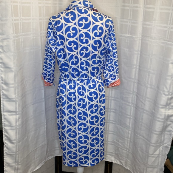 Gretchen Scott Azure Blue Twist and Shout Heavens Gate Dress Size Large - Picture 2 of 13